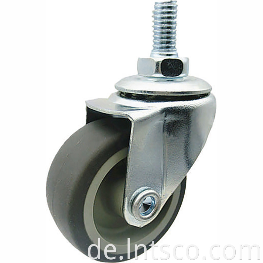 Light Duty Threaded Stem Swivel TPR Casters